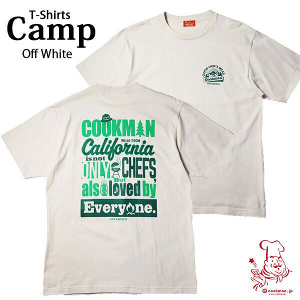 Cookman T-shirts Camp Off White クックマン Tシャツ キャンプ オフホワイト UNISEX 男女兼用 アメリカ