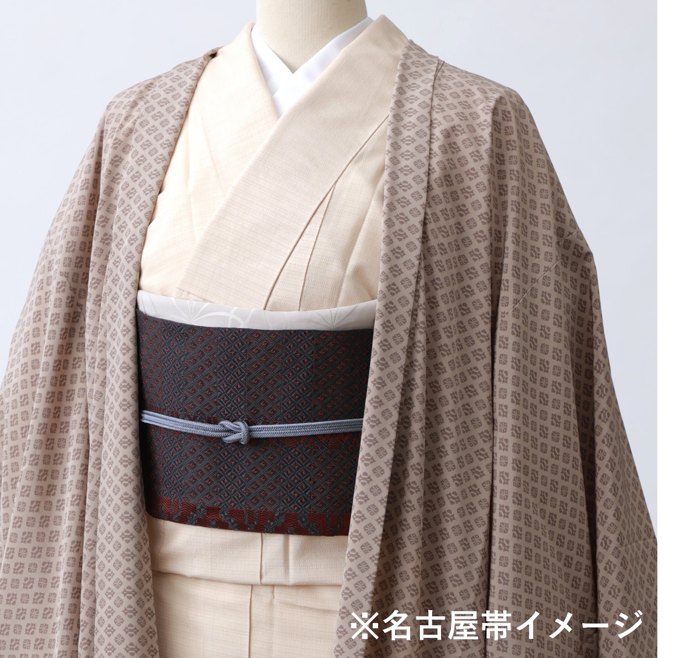 正絹　名古屋帯　南天　作家もの　金通し　手描き 正絹 名古屋帯 南天 作家もの 金通し 手描き