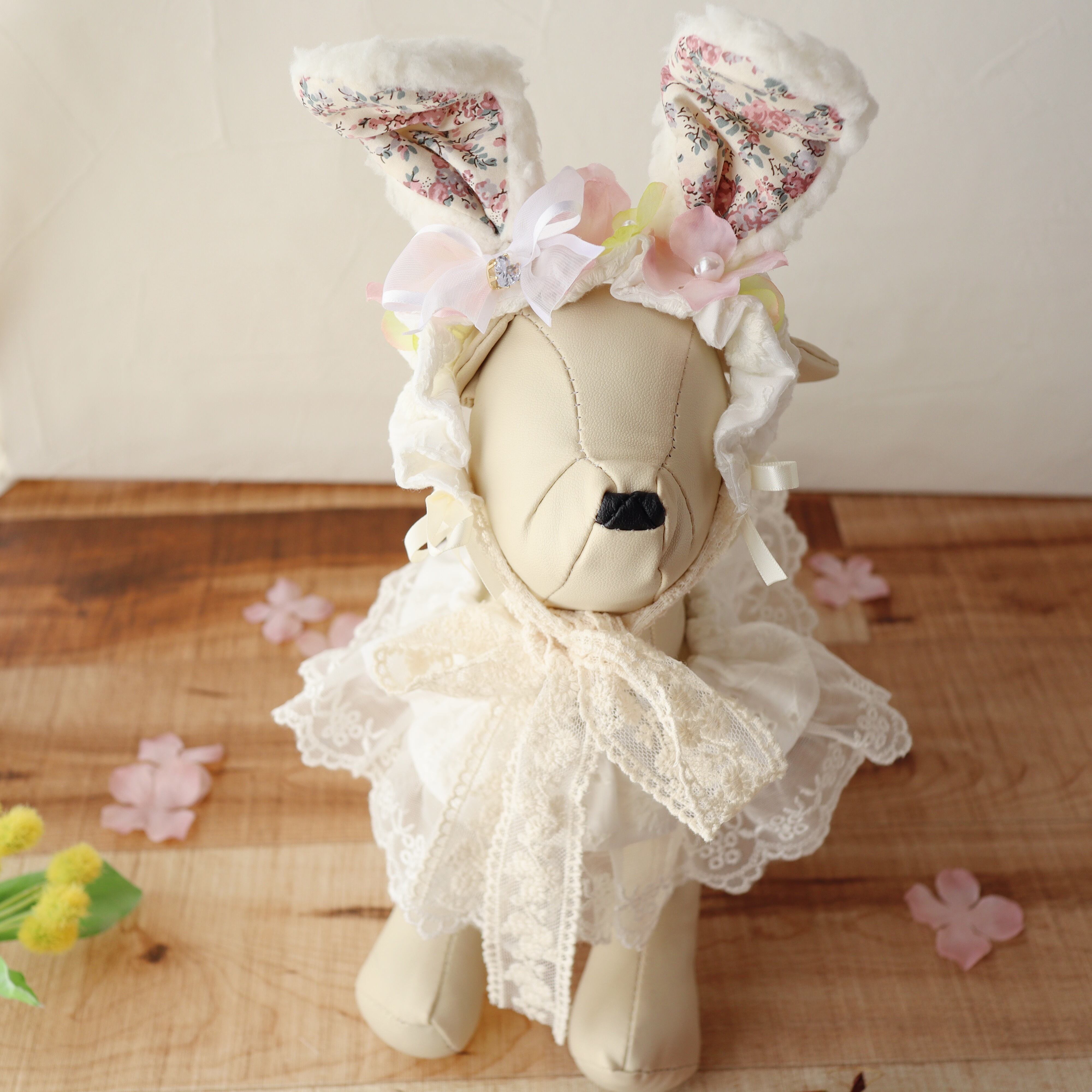 うさこ♡レース被布 もふもふ usagi set”・・・イースター・バレンタインにも