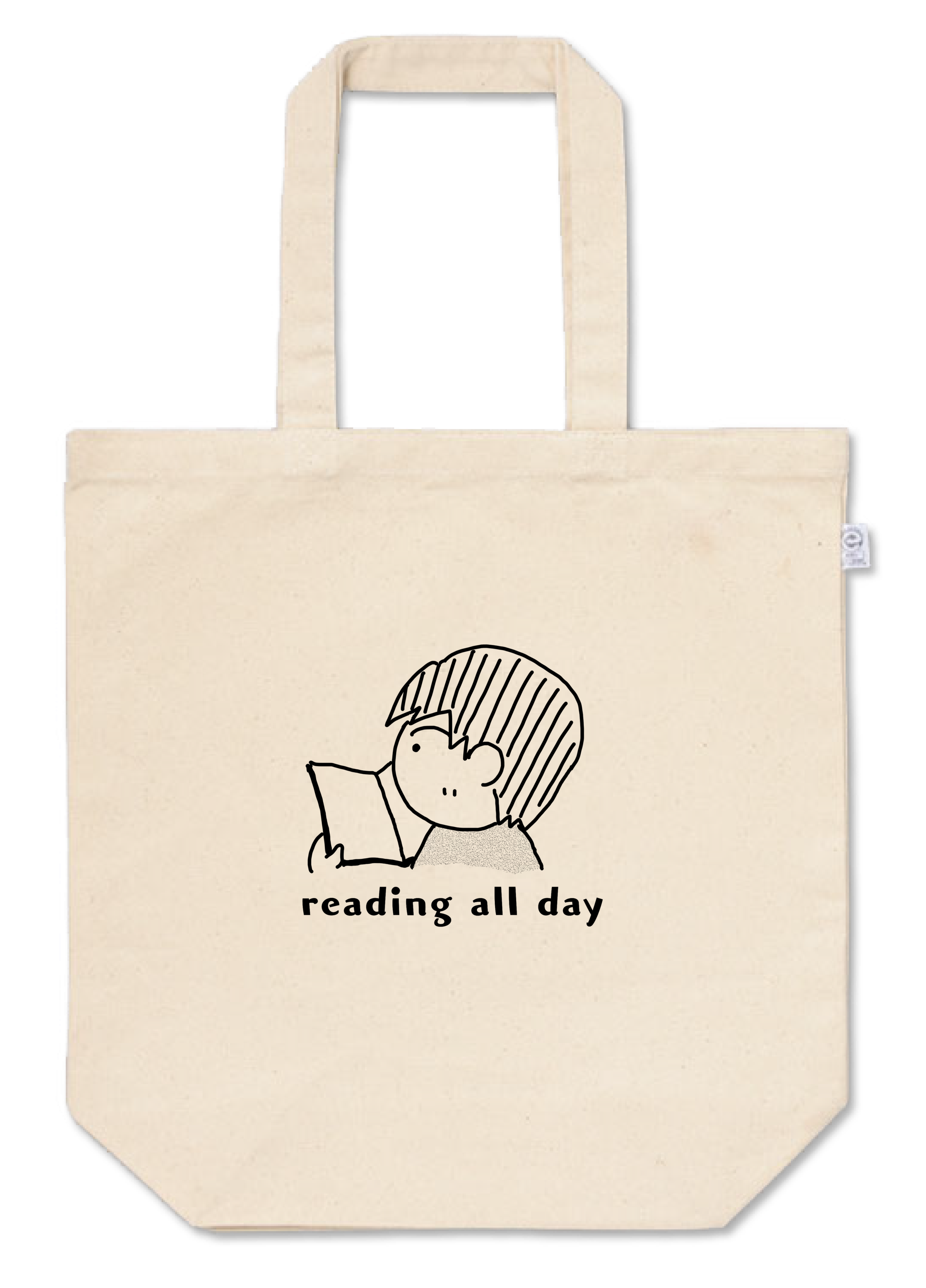 トートバッグ「reading all day」