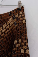 Flower pattern flare skirt Made in ITALY