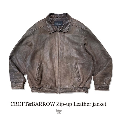Croft&Barrow Zip-up Leather Jacket
