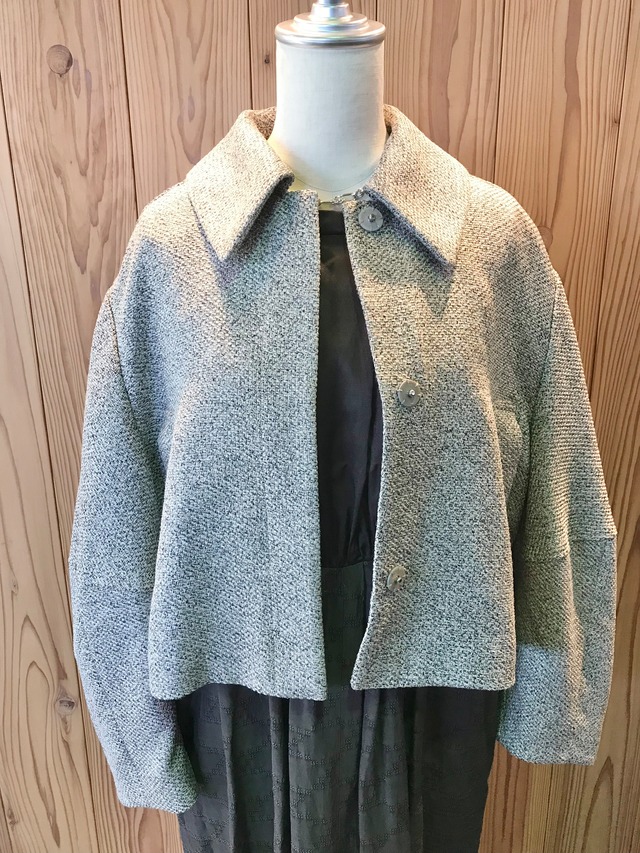 【cafune】シャイニーツイードコクーンスリーブジャケット