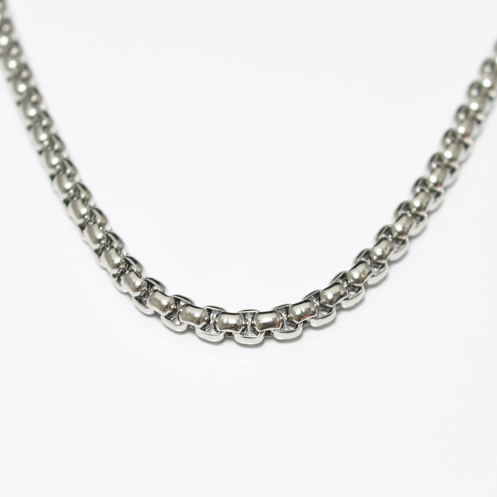 サージカルステンレス製 ロールチェーン・ネックレス(幅5.0mm)