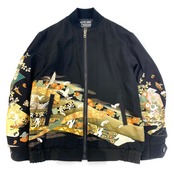 【bomber49】Msize 再構築リバーシブル着物ボンバー KIMONO reversible BOMBER JACKET