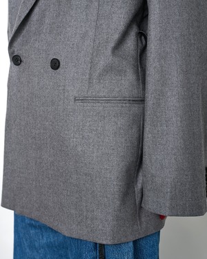 ssstein "WOOL FLANNEL OVERSIZED PEAK LAPEL JACKET〔GREY〕"