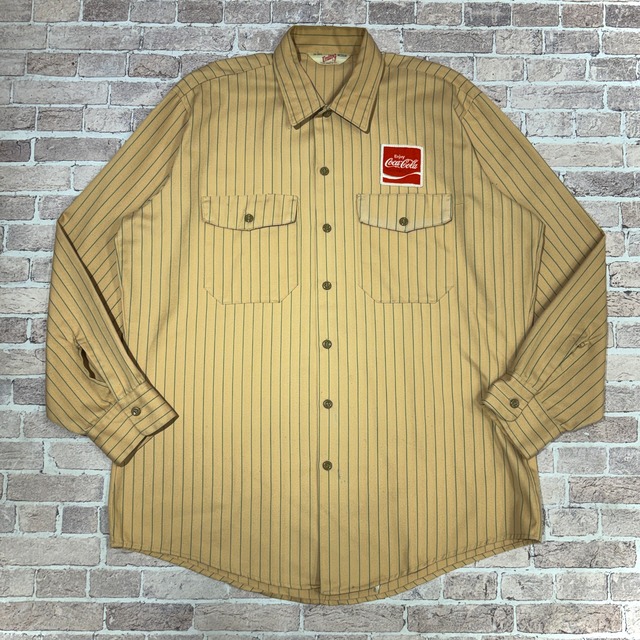 1970s UNITOG COCA-COLA STRIPE SHIRT