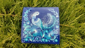 ペトリキウカ塗りのジュエリーボックス 15cm（ティモシェンコ作）ウクライナ製