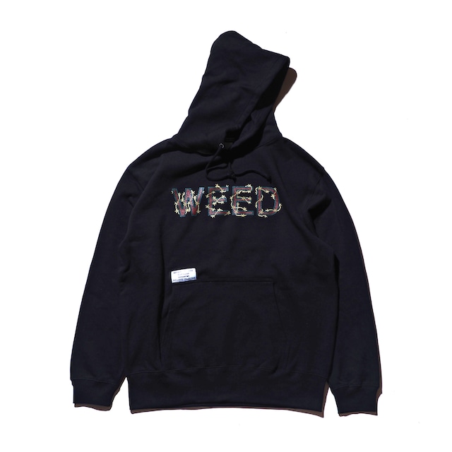 bassandme 10OZ HOODIE ”WEED” TYPE-BLACK-V1.5