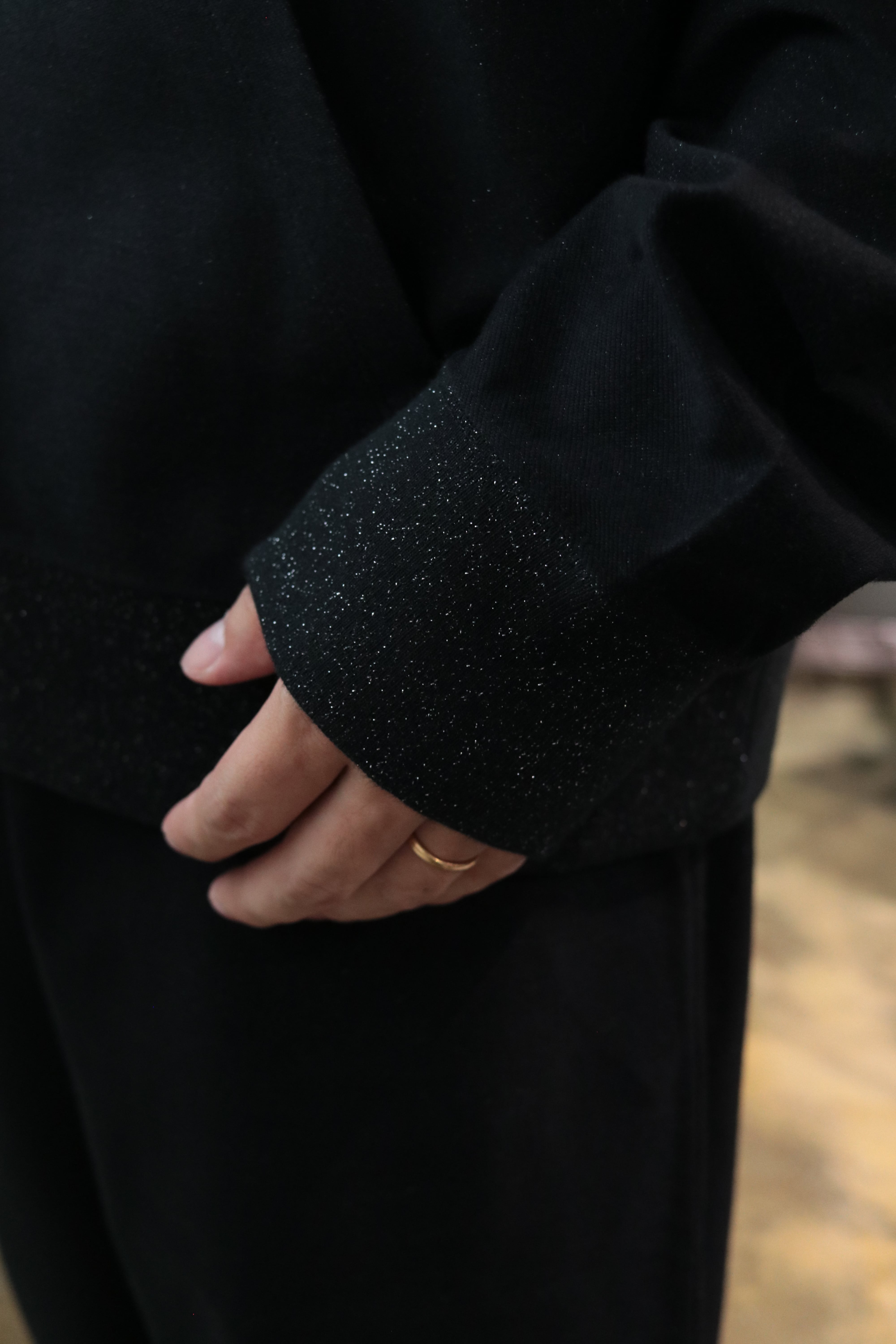 sizeM.L LAST1】KANEMASA PHIL. 36G Glittery Zip Hoodie(BLACK(Night