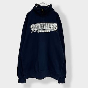 【JANSPORT】カレッジ ブアヒーズ大学 voorhees college ハーフジップ スウェット プルオーバー ワンポイント MEDIUM ジャンスポーツ  US古着