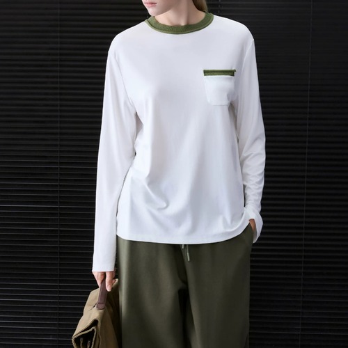 バイカラーロンTシャツ ・23630