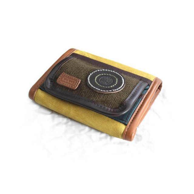 財布：Leather three-fold wallet |マスタード レザー × ブラウン