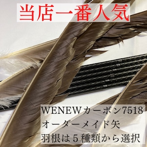 【オーダーメイド矢】WENEWカーボン7518　羽根選択式