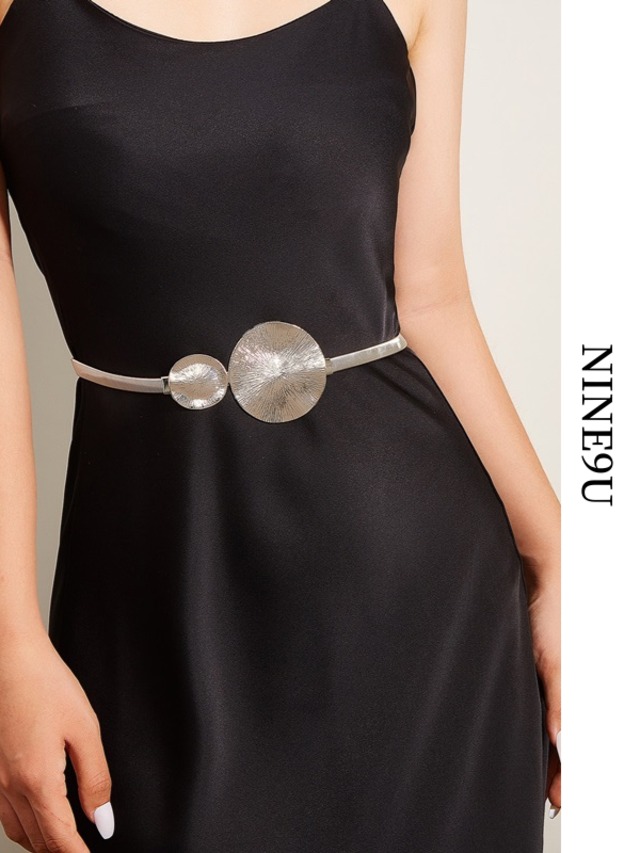 metallic elegant circle belt【NINE-S4859】