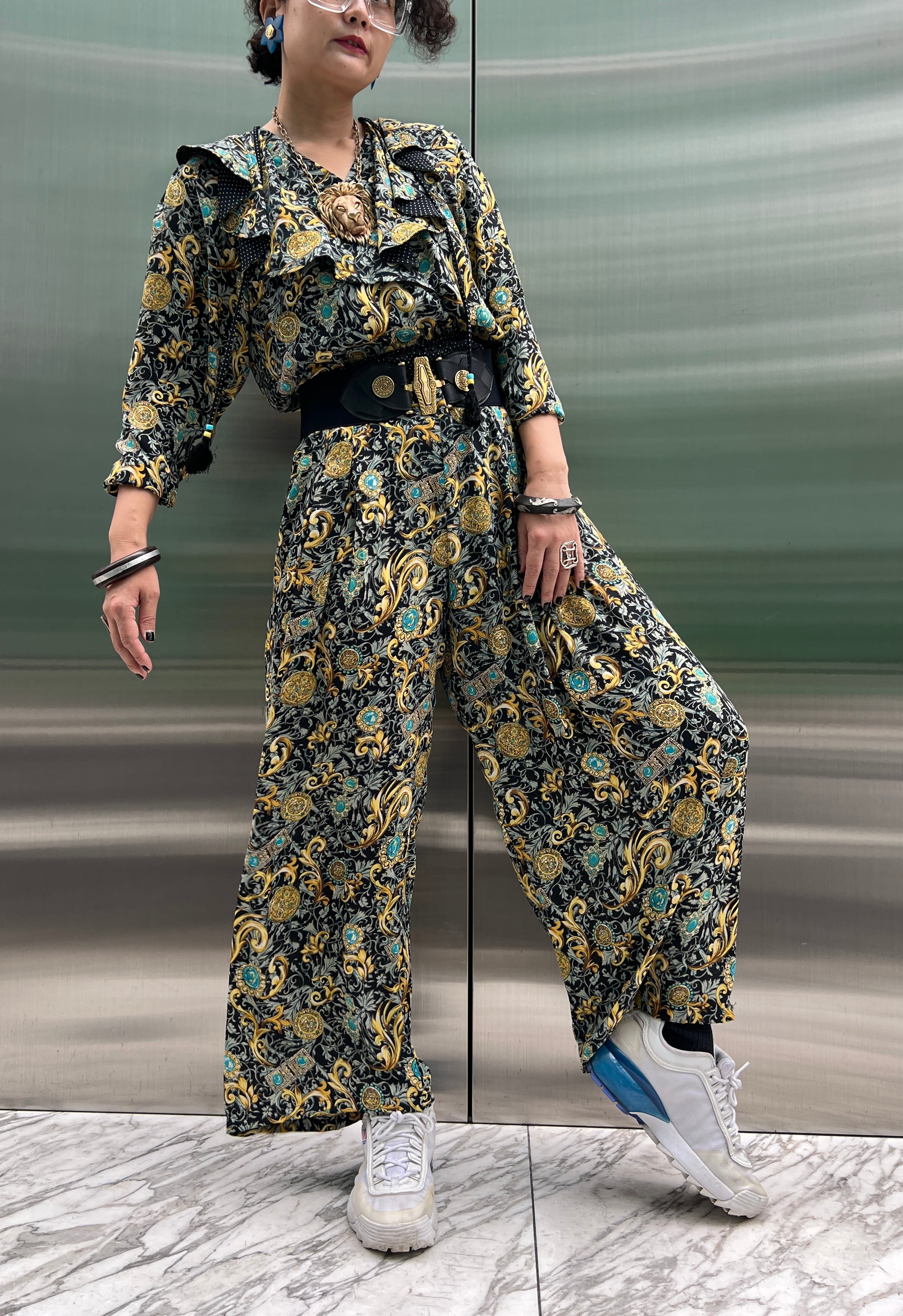 ★Special★DF black × jewelry cache-coeur jumpsuits