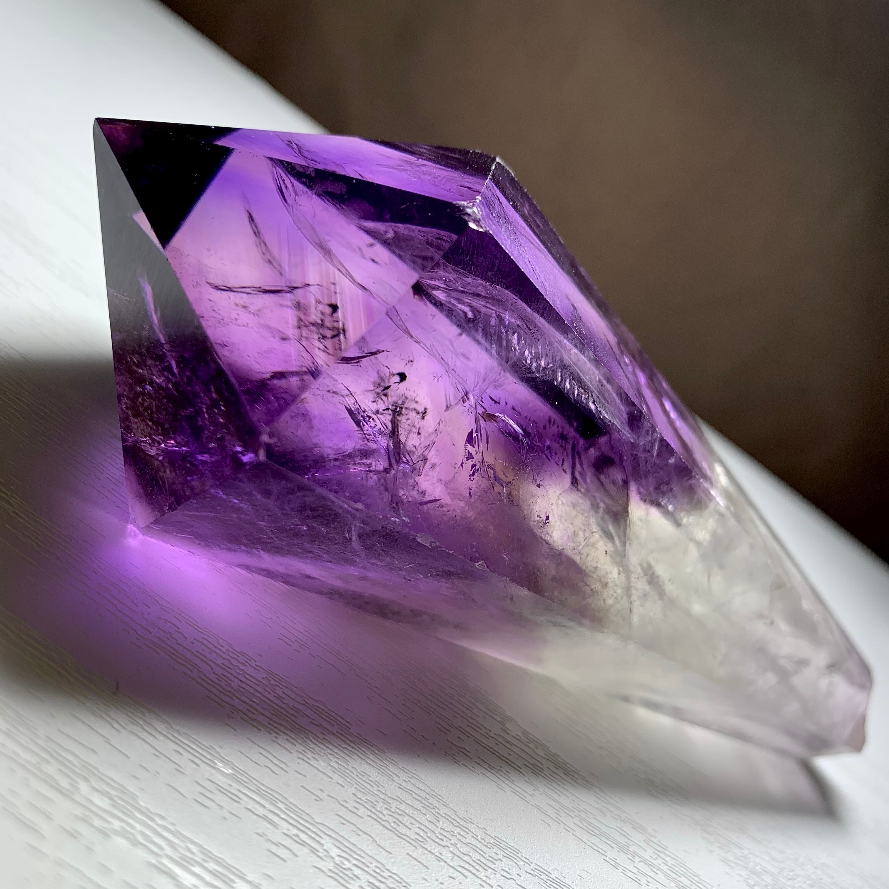 希少☆ロマネシュ鉱入り・色合い美麗☆アメジスト ワンド