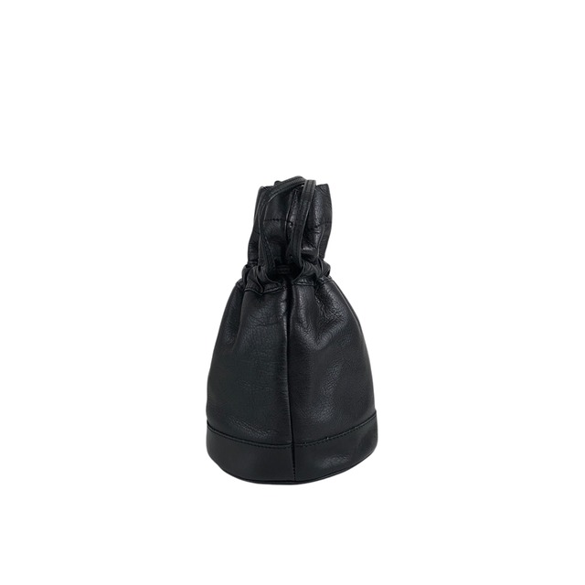CELINE セリーヌ ショルダーバッグ ブラック ブラゾン型押し レザー 巾着 vintage ヴィンテージ オールド nsndxm