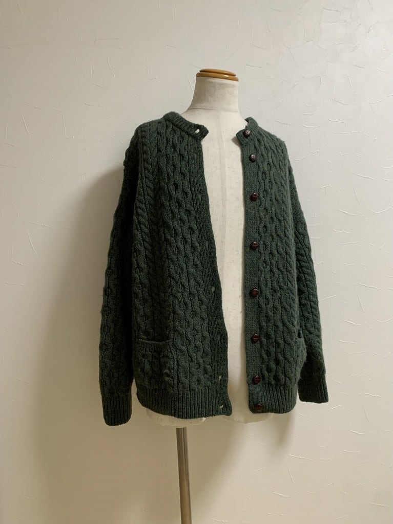 1980's Euro Crew Neck No Collar Fisherman's Cardigan