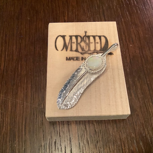 OverSeed オーバーシード　Eagle Feather Pendant custom opal  　Indian Jewelry