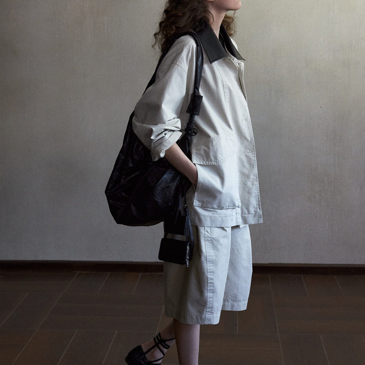 Shirt Collar Jacket T4346