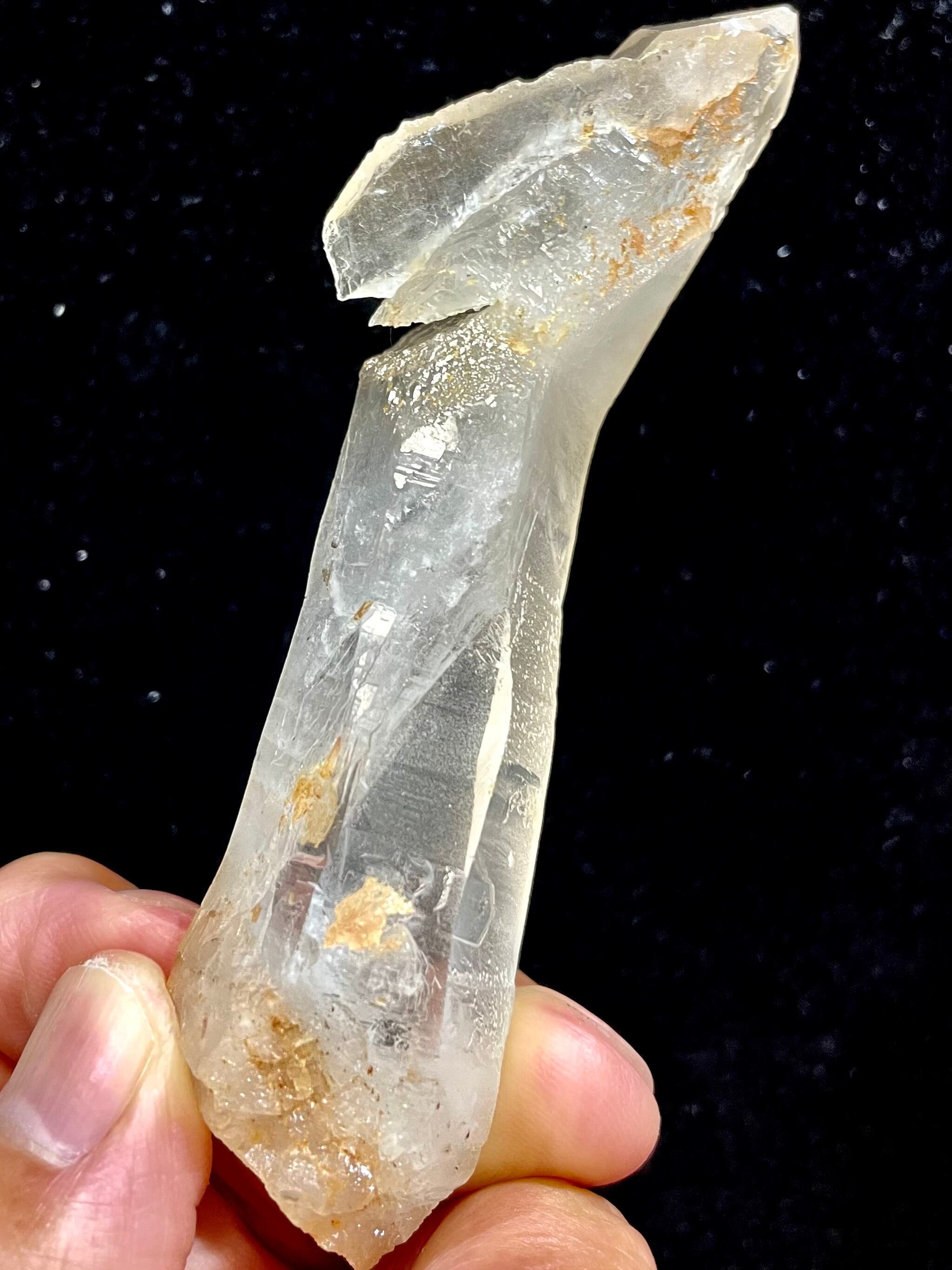 2) 珍品!スーパー「曲がり水晶」DT(変わり種F)