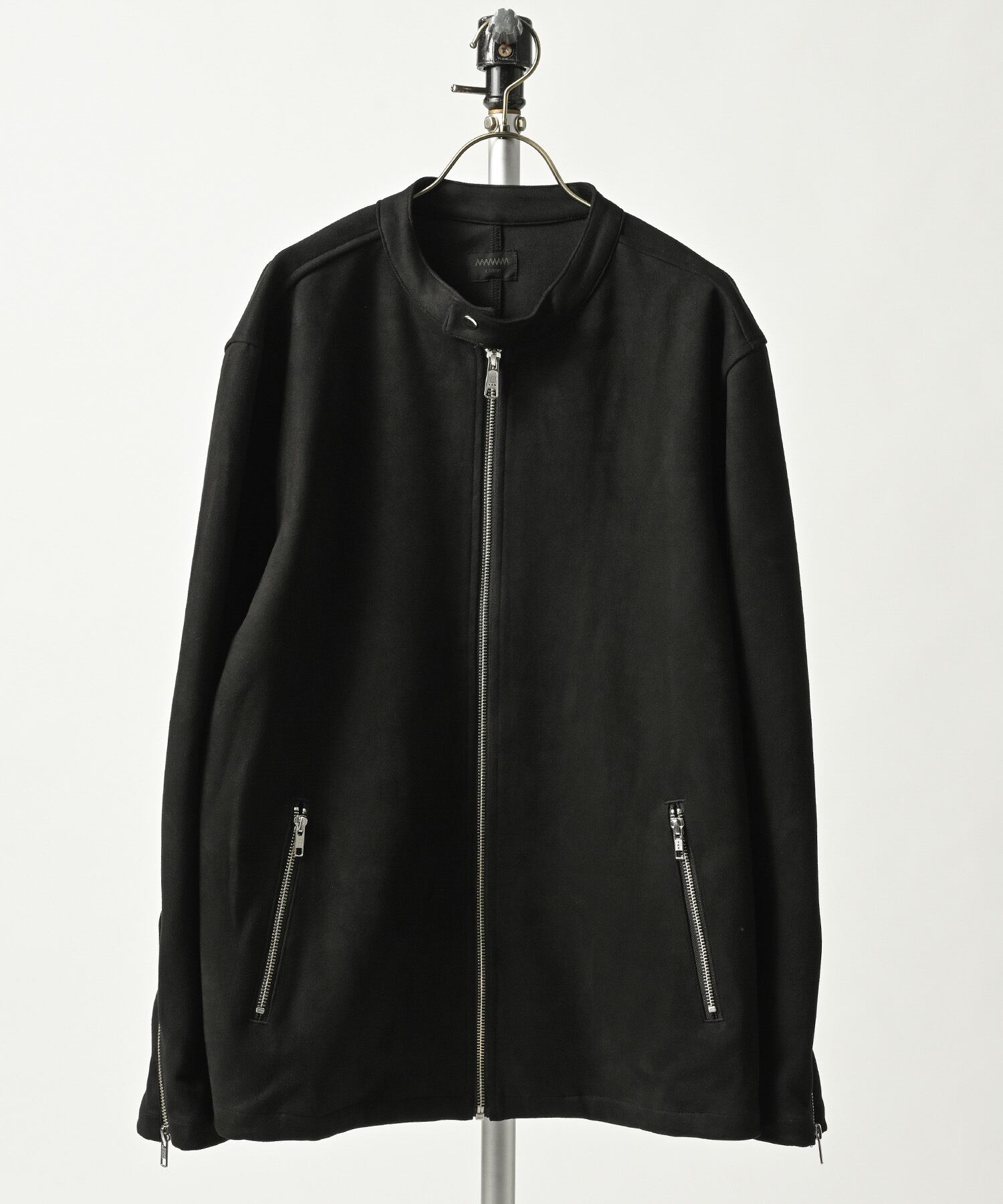 MMMM Suede Ponte Biker Jacket (BLK) 24011M26