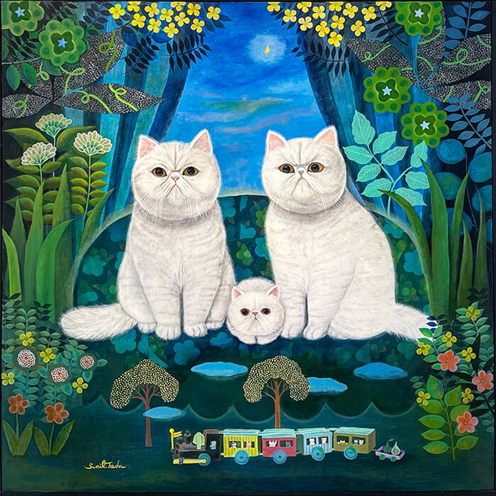 藤井勉 油絵0号「ねこ（マリー）」 | Pay ID