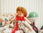 花柄ワンピースのキューピー　ジャパンセルロイド（割れ・へこみあり） 画像16