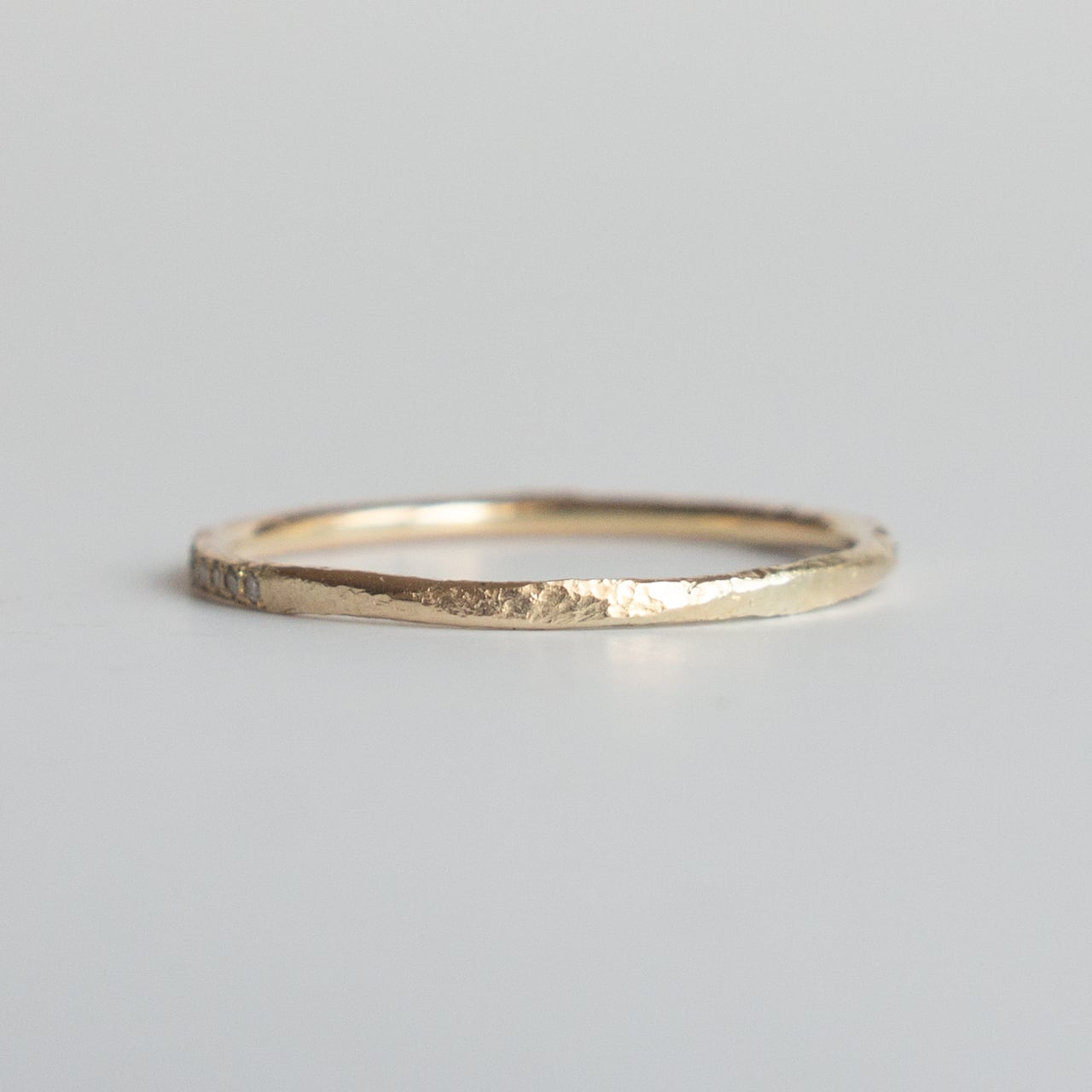 Rock Half Eternity Ring W1.2 / White Diamond K10 | Kumiko Taya jewelry