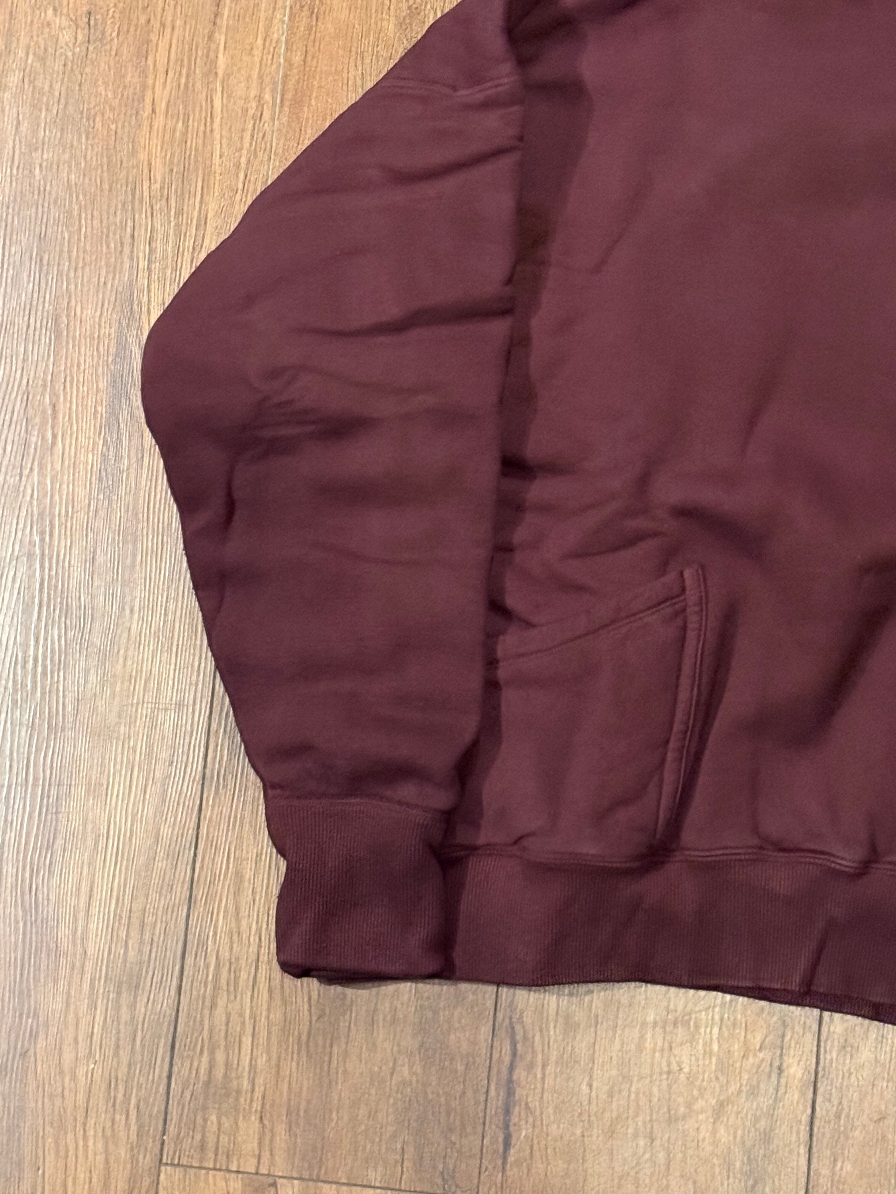 THREEFACE DOUBLE FACE LOCK HOODIE BURGUNDY size XL | vintage 