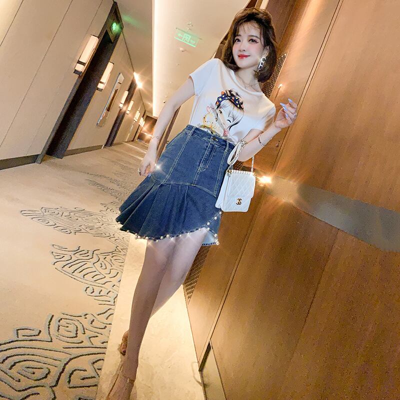 プリント柄Tシャツ スカート オータム 秋物 MIUCO56808854984