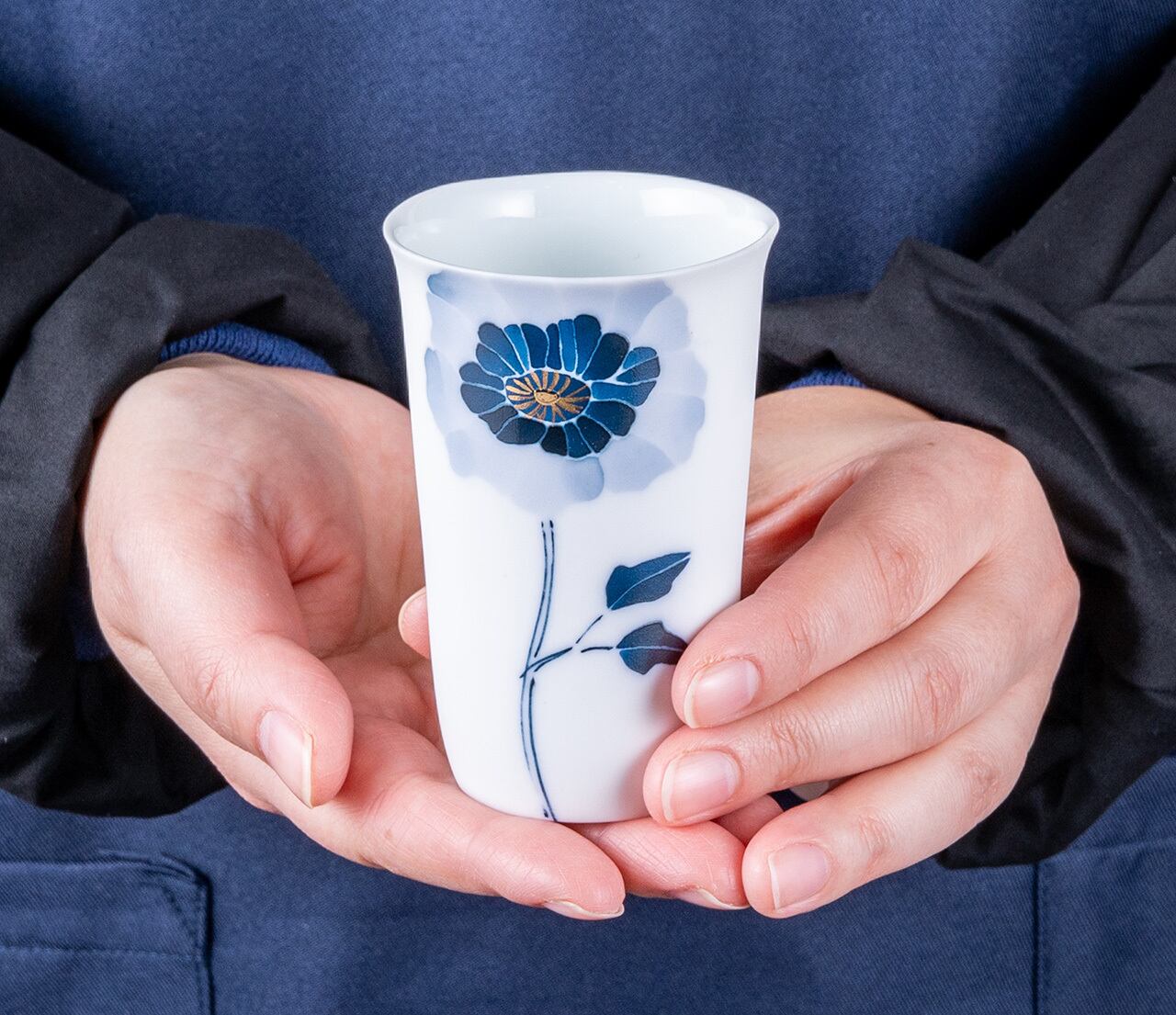 眞窯 ブルーメ ミニグラス チューリップ・アネモネ 【商品番号：024