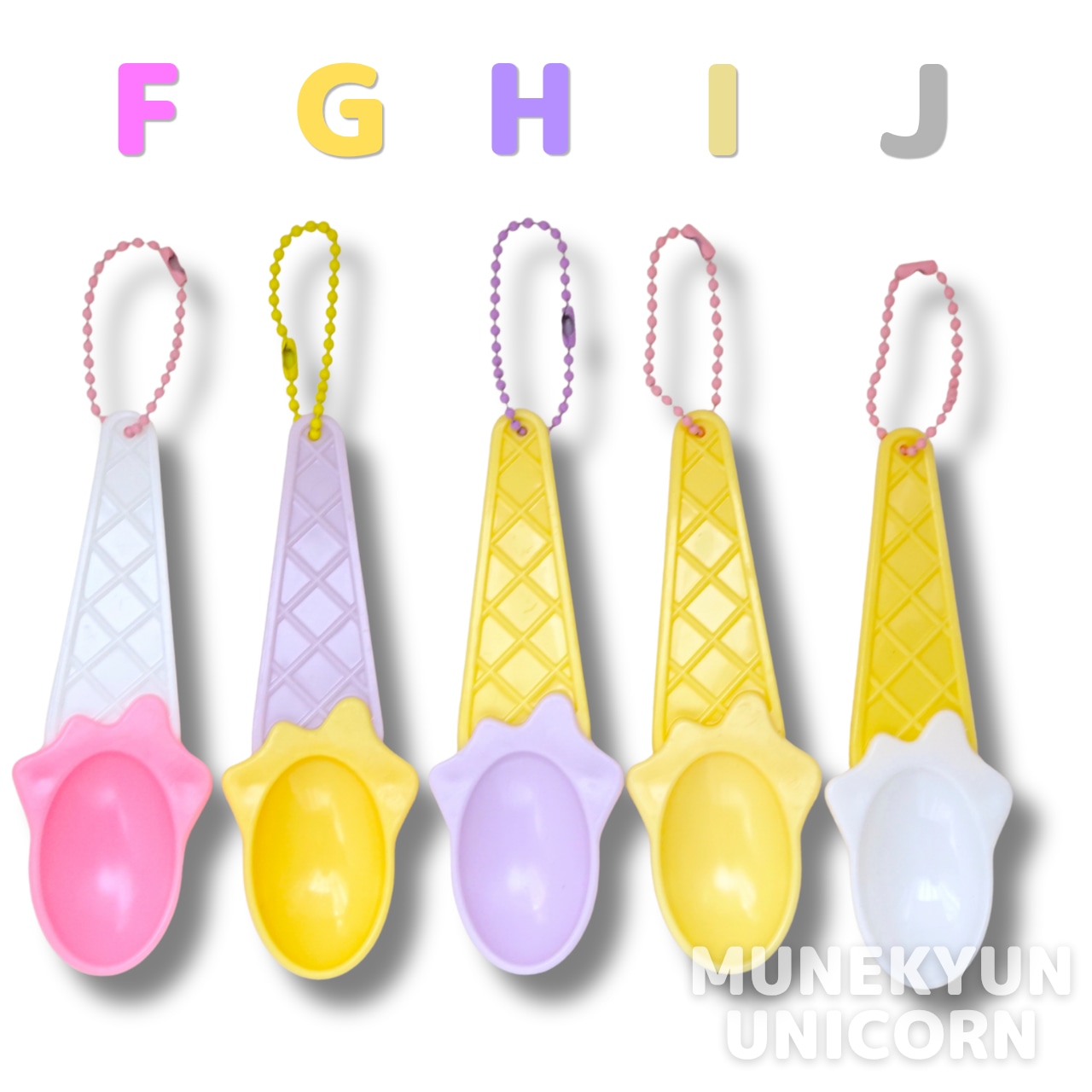 #L069 【1個/1pc】チェーン付きアイスクリーム スプーン チャーム / Ice cream Spoon Pendant