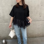 ドッキングペプラムトップス［50012］　