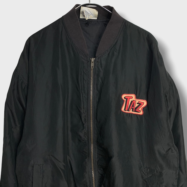 90s ルーニーテューンズ タズマニアンデビル シルクブルゾン ツートーン M