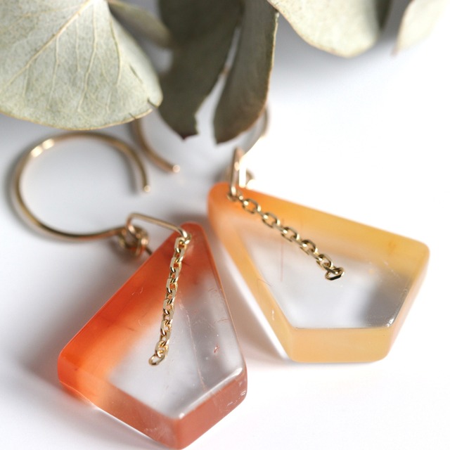 K10｜fruities｜アンフィボールインクォーツのピアスNO.6