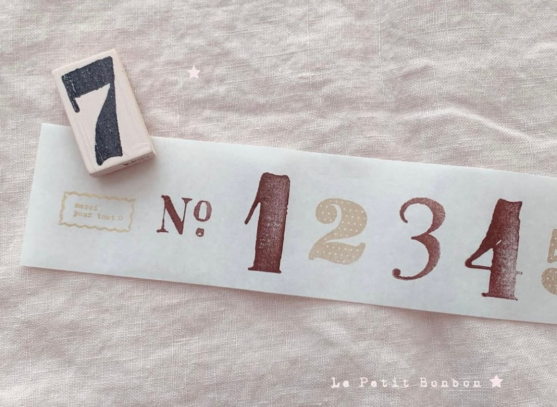 no.3）antique numbers♡stamp（アンティーク数字スタンプ） | Le