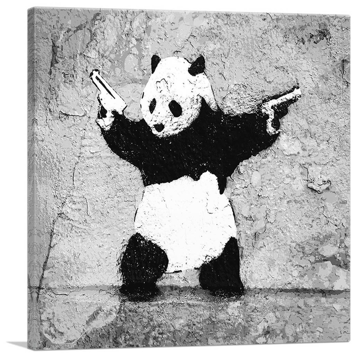 バンクシー「パンダ ガンズ/Panda With Guns」展示用フック付き 