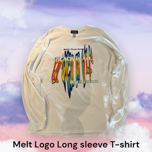 Melt Logo long sleeve T-shirts (White)