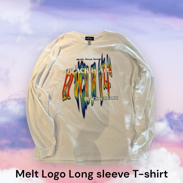 Melt Logo long sleeve T-shirts (White)