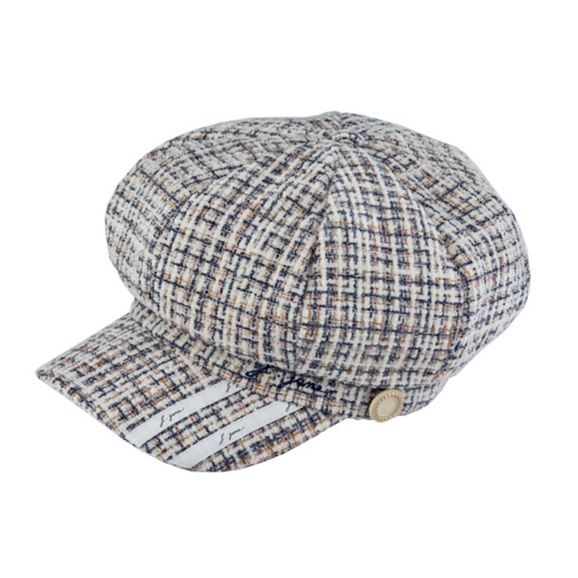 Tweed madoros  hat (White)