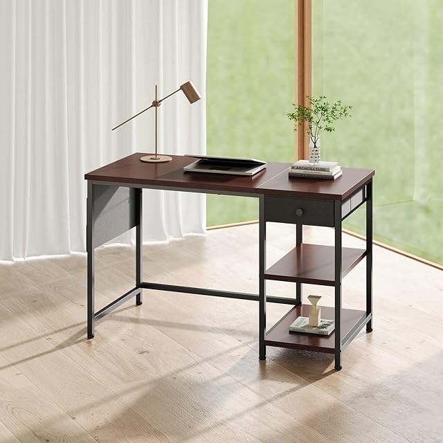 YeTom 机 pcデスク 勉強机 学習机 幅120cm 作業机 左右入替可 ワーク