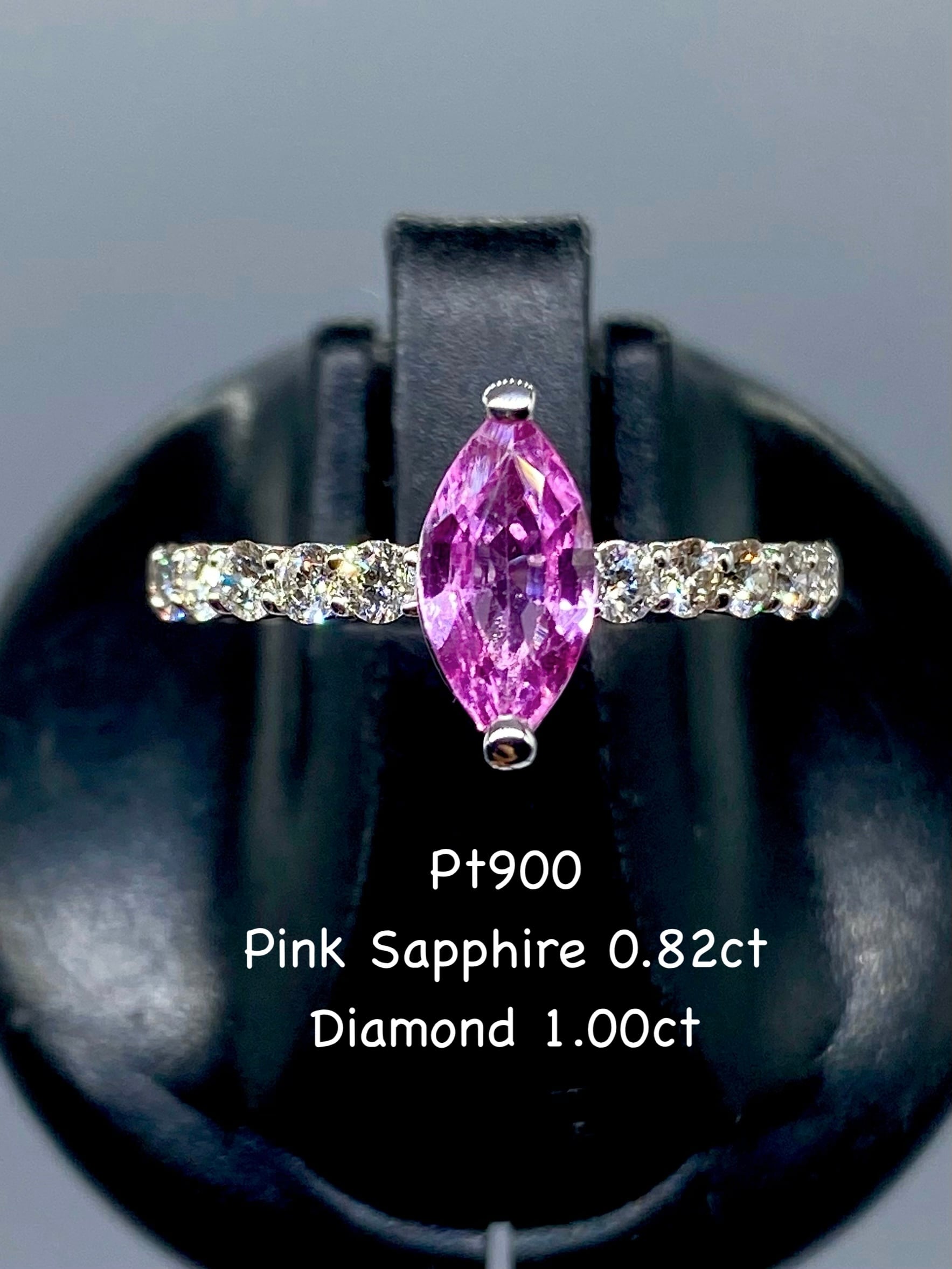 フルエタニティ ピンクサファイア 0.82ct / ダイヤモンド 計1.00