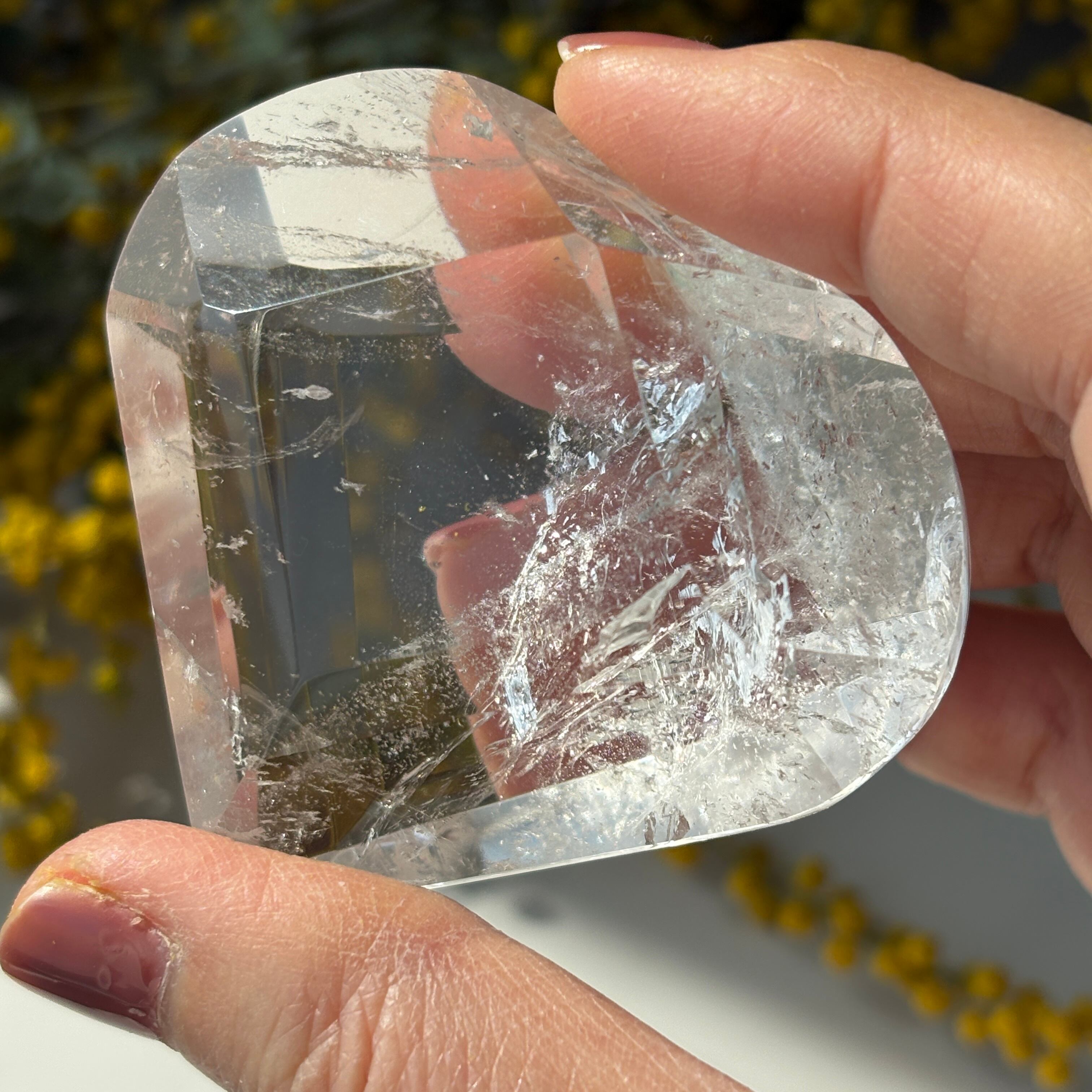 トカンティンス州産 レムリアンシードクリスタル 水晶 ハート ② 虹