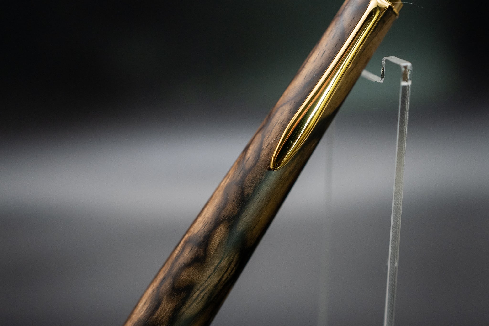 【魅惑の黒い紋様】 黒柿孔雀杢 極上 gold MP