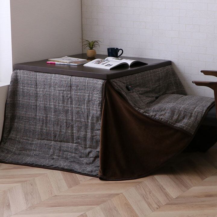 こたつ布団 洗える 長方形 ハイタイプ シンプル ツイード調 グレー 約235×235cm