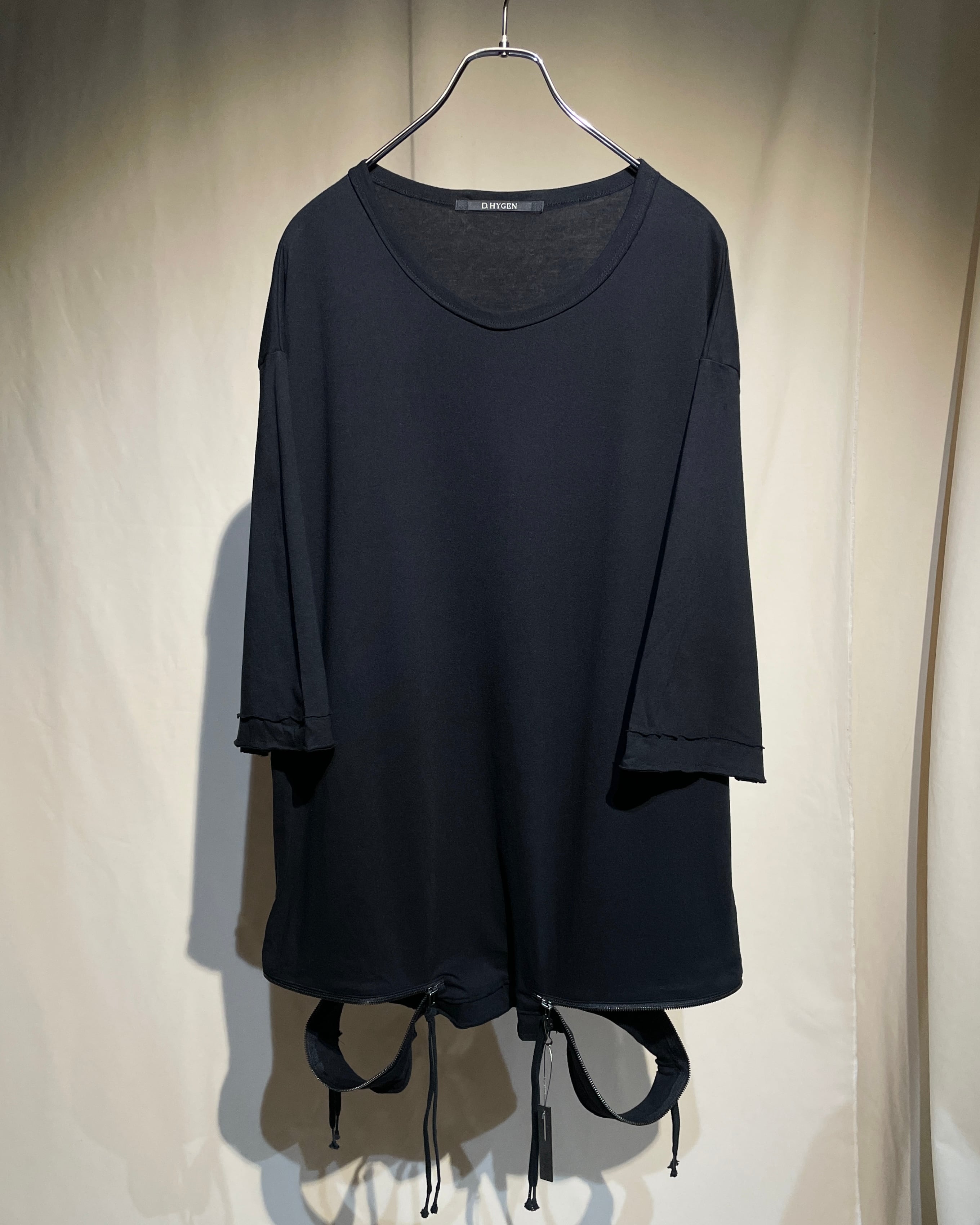 S/S2024 D.HYGEN - Soft Cotton Jersey Multi Zip T-Shirt