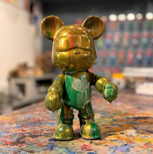 ご自宅でアート体験キット（クマサングラス32cm ver）