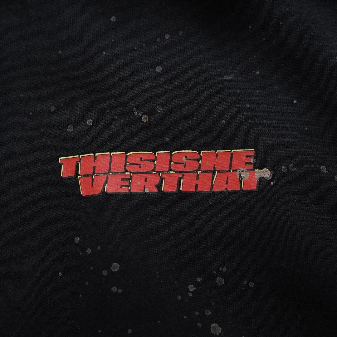 ディスイズネバーザット ネバザ パーカー スウェット ロゴ S 黒 16314